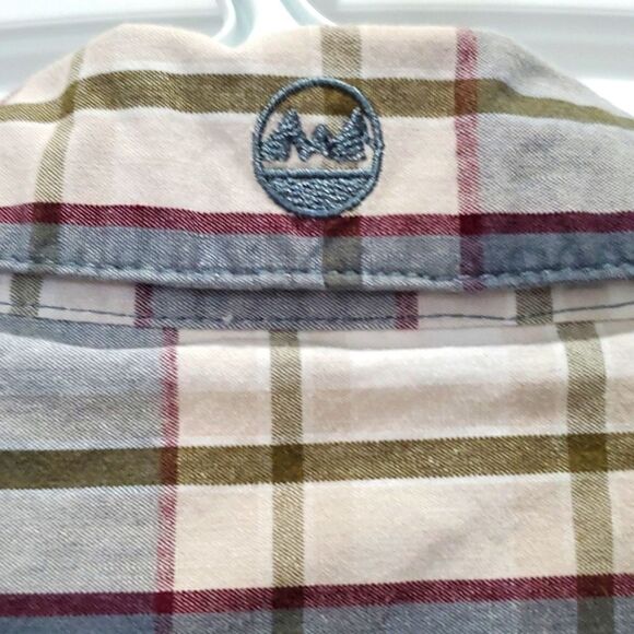 Wrangler Mens Outdoor‎ Long Sleeve Shirt UPF 30+ Protection Brown Plaid Size 2XL - Picture 4 of 5
